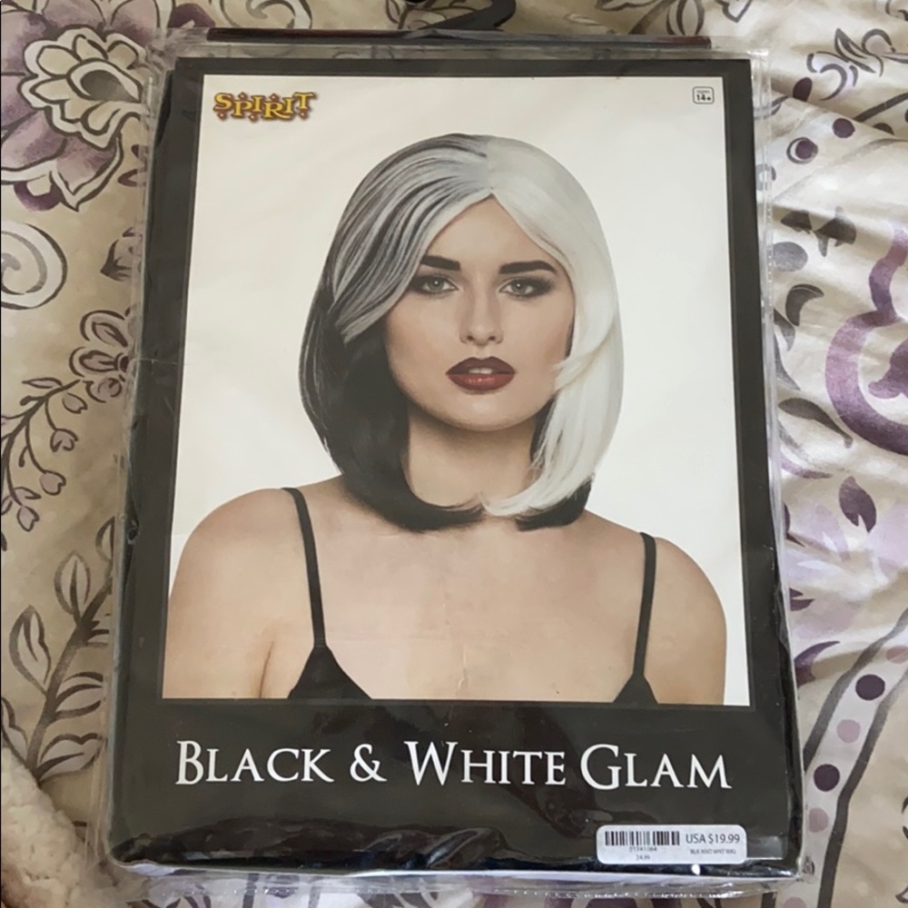 Black and White Halloween Wig